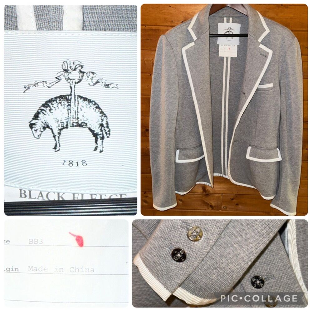 Brooks Brothers Black Fleece Thom Browne Jersey Blazer Grey Men's 44 BB3